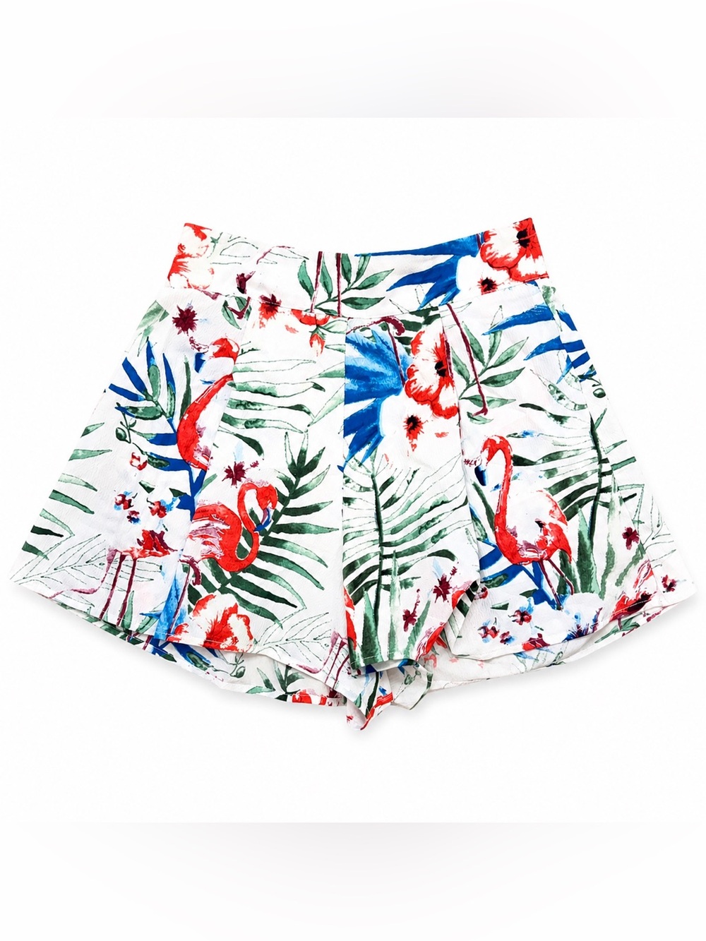 Tropical Flamingo Print Women's Shorts - Picture 2 of 3
